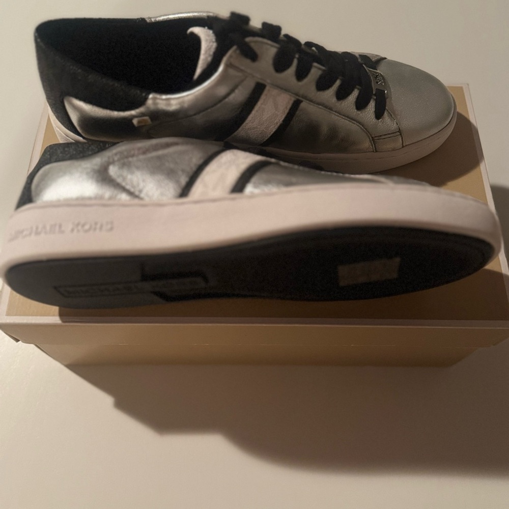 Michael Kors Women’s Sneakers in Silver and Black